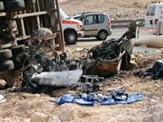 תאונה קשה בכביש הערבה (צילום: חדשות 2)