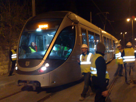 הרכבת הקלה בבירה, ארכיון (צילום: יוסי זילברמן)