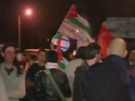 הפגנות בשכונת שייח ג'ראח (צילום: חדשות 2)