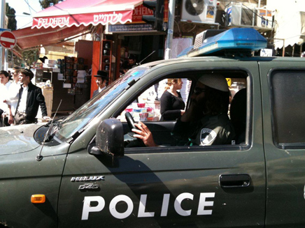 כוננות גבוהה במשטרה (צילום: סוכנות הידיעות חדשות 24)