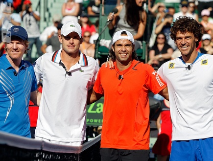 ארבעת הטניסאים באירוע המבורך (GettyImages) (צילום: מערכת ONE)