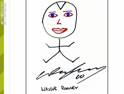 וויין רוני - היחיד שהוסיף צבע לציור, גם שפתיים (צילום: מערכת ONE)