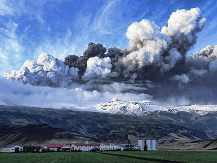 התפרצות הר הגעש באיסלנד (צילום: רויטרס)