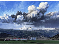 התפרצות הר הגעש באיסלנד (צילום: רויטרס)