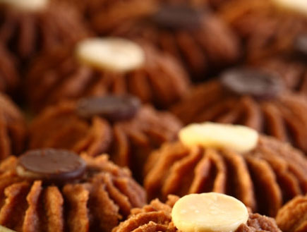 עוגיות שוקולד בלגי מעוטרות (צילום: דן פרץ,  יחסי ציבור )