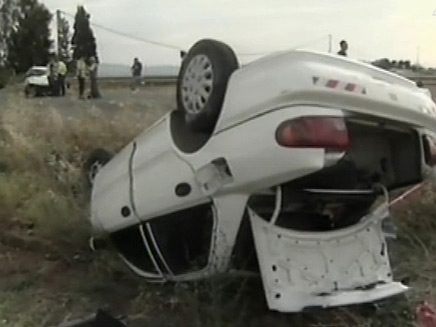 תאונת דרכים בעפולה (צילום: חדשות 2)