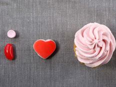 קאפקייקס תות (צילום: דן פרץ, I love Cupcakes)