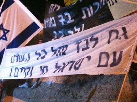 תמונות נוספות מההפגנה, הערב (צילום: ענבל שקד)