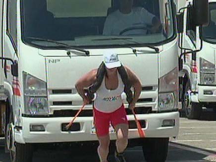 האשיה החזקה בישראל והמשאית (צילום: חדשות 2)