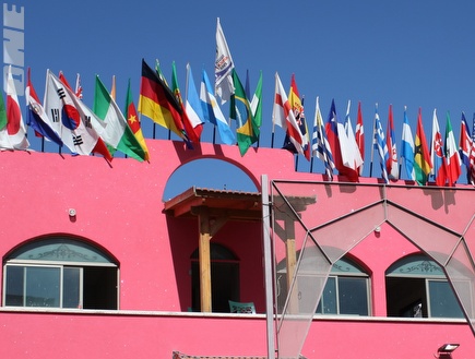 הדגלים צובעים את גגות הבתים (עמית מצפה)