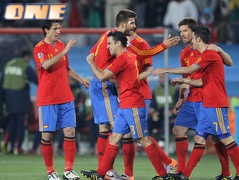 ספרד חוגגת ניצחון נאה. וייה מרוצה (GettyImages)