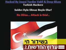 השתלטות האקרים טורקים ברשת (צילום: חדשות 2)