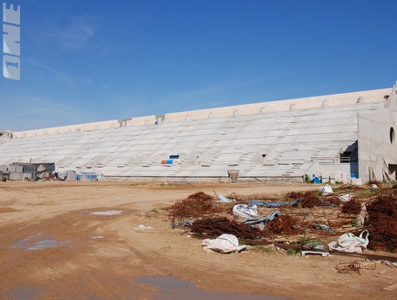 עבודות הפיתוח באצטדיון החדש בפ&"ת (שי לוי) (צילום: מערכת ONE)