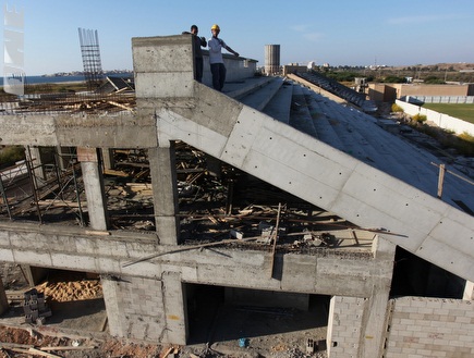 עבודות הבנייה באצטדיון החדש של עכו (עמית מצפה) (צילום: מערכת ONE)