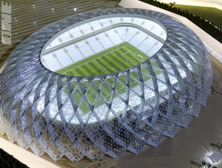 דגם של אצטדיון אל וואקרה (רויטרס) (צילום: מערכת ONE)
