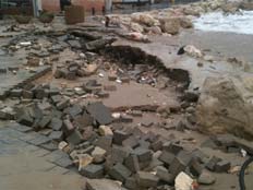 ההרס בנמל ת"א, היום (צילום: אופיר ברונהיים)