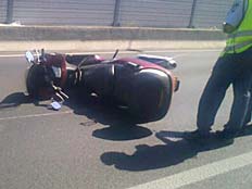 תאונת אופנוע, ארכיון (צילום: חדשות 2)