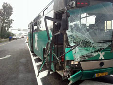 זירת התאונה, היום במחלף השבעה (צילום: חדשות 2)