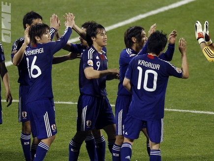נבחרת יפן. לשלב הבא ובסטייל (רויטרס) (צילום: מערכת ONE)