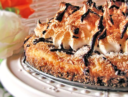 עוגת גבינה קוקוס מרנג - שלמה (צילום: דליה מאיר, קסמים מתוקים)