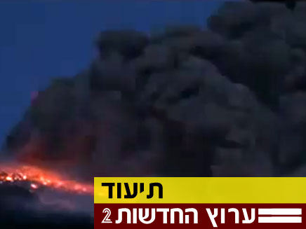 התפרצות הר הגעש, היום (צילום: youtube)