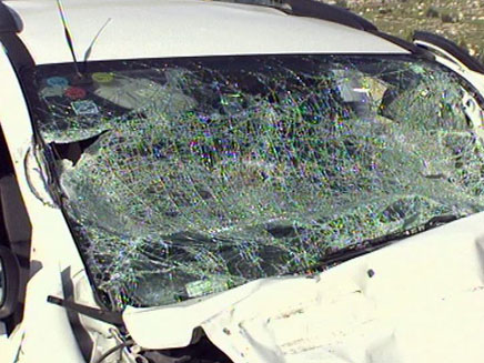 הרכב הנפגע בתאונת הדרכים בשוהם (צילום: חדשות 2)