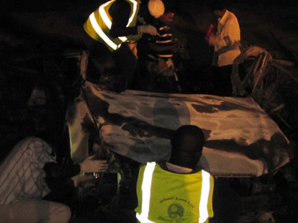 כלי הרכב שהותקף בסודן, בשבוע שעבר (צילום: חדשות 2)