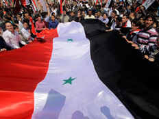 "האופציה הצבאית קיימת". הפגנות בסוריה, ארכיון (צילום: AP)