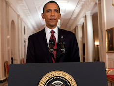 ברק אובמה מודיע על חיסולו של אוסאמה בן לאדן (צילום: Pool, GettyImages IL)