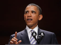 "חוסם רעשי רקע". נשיא ארה"ב ברק אובמה (צילום: AP)