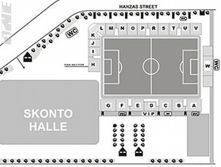 האצטדיון של לטביה (אתר ההתאחדות לכדורגל) (ONE) (צילום: מערכת ONE)