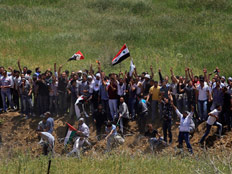 סורים ביום הנכסה - גבול ישראל סוריה (צילום: חדשות 2)