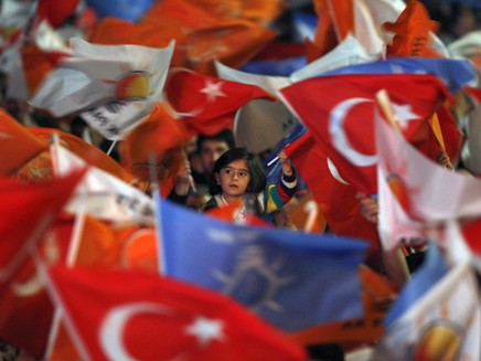 תומכי ארדואן חוגגים, הלילה בטורקיה (צילום: רויטרס)