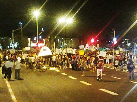 הפגנת מחאת הדיור, מחאת האוהלים, ירושלים (צילום: חדשות 2)