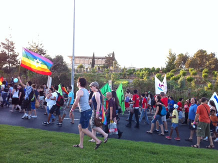 מצעד הגאווה בירושלים, היום (צילום: חדשות 2)