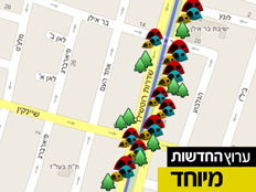 מפת המחאה (צילום: חדשות 2, google maps)