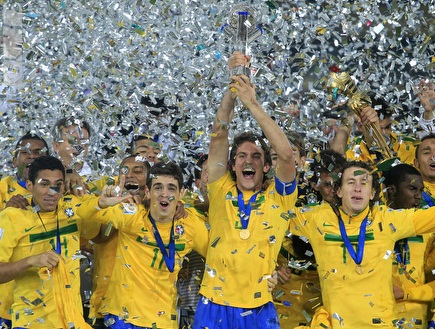 ברזיל חוגגת זכייה באליפות העולם עד גיל 20 (רויטרס) (צילום: מערכת ONE)