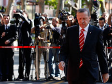 ראש ממשלת טורקיה ארדואן, ממשיך להוביל קו תקיף נגד (צילום: רויטרס)