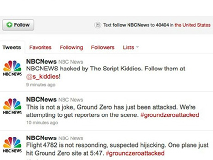 דף הטוויטר של NBC
