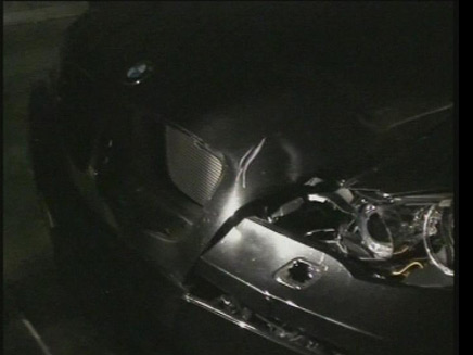 המכונית שפגעה בלי זיתוני (צילום: חדשות 2)
