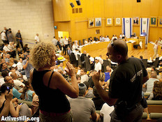ישיבת מועצת עיריית תל אביב, אמש. (צילום: החמישייה, אקטיב סטילס)