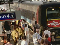 צפיפות ברכבת (צילום: חדשות 2)