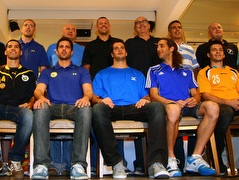 שחקני הקבוצות באירוע פתיחת העונה (יניב גונן) (צילום: מערכת ONE)