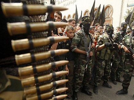 חמושים של הג'יהאד האסלאמי בעזה (צילום: חדשות 2)