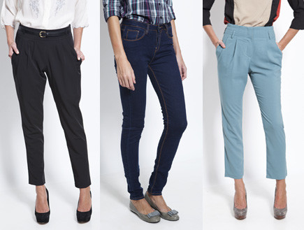 ג'ינס כהה ונצחי, מכנסיים שחור ואלגנטי ומכנסיים בתכ (צילום: תום מרשק)