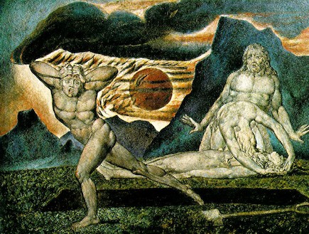 אדם וחוה מוצאים את גופת הבל – ציור של ויליאם בלייק
