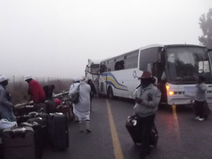 תאונת אוטובוס, ארכיון (צילום: חדשות 2)