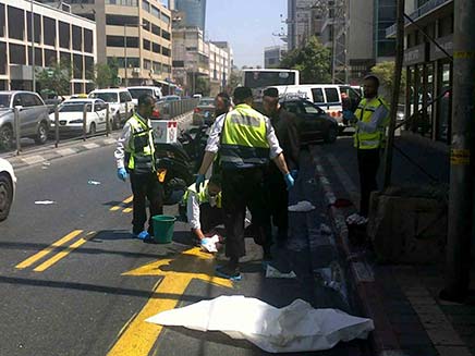 תאונת דרכים בתל אביב. ארכיון (צילום: תום גת)