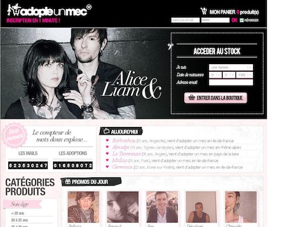אתר AdopteUnMec (צילום: צילום מסך מתוך האתר הרשמי http://www.adopteunmec.com/)