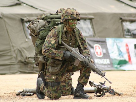 חייל שוויצרי (צילום: אתר צבא שוויץ)